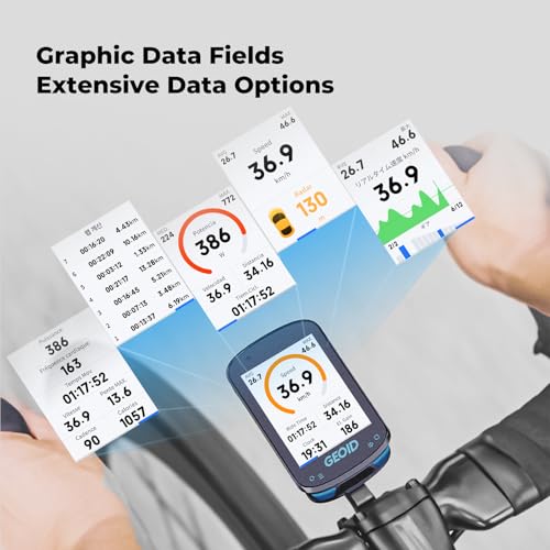 Image of GEOID CC600 Color Screen Bike /Cycling Computer Wireless - Route Navigation with Re-Route Planing, WiFi & Bluetooth, Fast 5s GPS Positioning, with CS600 Cadence /Speed Sensor for Cycling