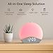 EASYERA Sunrise Alarm Clock Sound Machine, Upgraded Backlit Buttons, 26 Soothing Sounds, White Noise Machine Night Light, Bluetooth Speaker Wake Up Light for Bedroom, Heavy Sleeper, Adults, Kids
