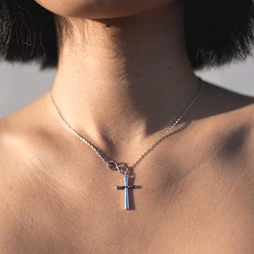 Sariel 925 Sterling Silver Faith Hope Love Infinity Cross Pendant Necklace for Women Christian Birthday Christmas Jewelry - Image 5
