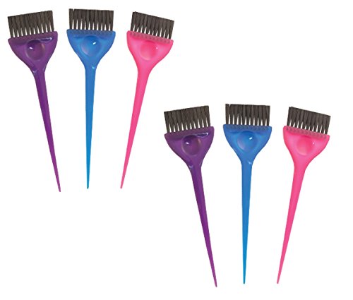 SOFT 'N STYLE Salon Hair Coloring 3 Piece Translucent Dye Brush Set 2 x HC-887