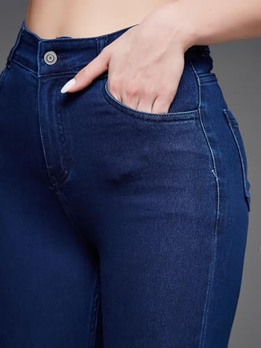 Image of Miss Chase Women's Skinny Fit High Rise Regular Length Denim Stretchable Jeans