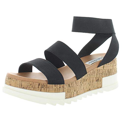 Steve Madden Womens Bandi Black Sandal - 8.5