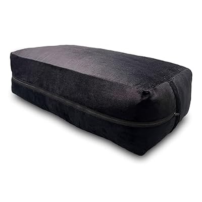 Yoga Firm Large Yoga Bolster Pillow Cushion 24 x 12 x 6 for Restorative Yoga, Rectangular Cotton and Removable Cover