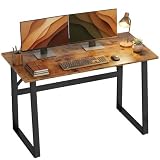 HOMCOM Escritorio Estilo Industrial Oficina 120x60x76 cm Marrón Rústico