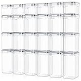 Storivo Food storage Vorratsdosen 24er Set – luftdichte Aufbewahrungsbox mit Deckel, Küchen Organizer für Mehl, Zucker, Müsli & mehr, inkl. Etiketten & Marker, für Küche & Kühlschrank, 33,6 L