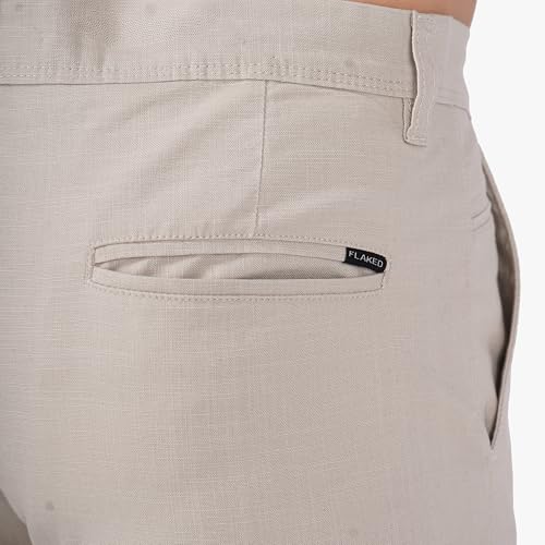 Image of Men's Regular Fit Linen Trousers | Slim Fit Lightweight Casual Pants | Stylish Dress Pants for Office or Travel | Premium Luxury Linen Trouser Pant with Breathable Comfort