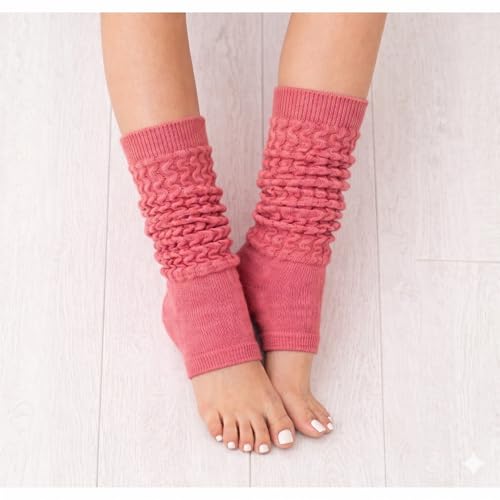 Image of COUVER Womens Scrunched Slouch Socks Soft Cotton Breathable Retro Crew or Knee High, Multiple Colors