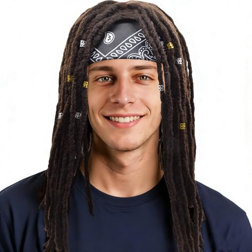IMOSA Premade Synthetic Cosplay Reggae Dreadlocks Wig African American Wigs