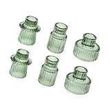 jojnsha Glas-Kerzenhalter für Kerzen von 1,9 bis 5,6 cm, ideal für und Zuhause, elegante Kerzenhalter, mehrere Farben, 6 Stück
