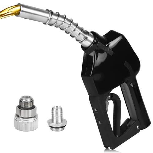 LALAGO Pistolet de Distribution avec Système D'arrêt Automatique Noir, Buse pour Fioul et Diesel Pompe, Buse Diesel Automatique Pompe d'aspiration D'huile pour Pompage Transvasement