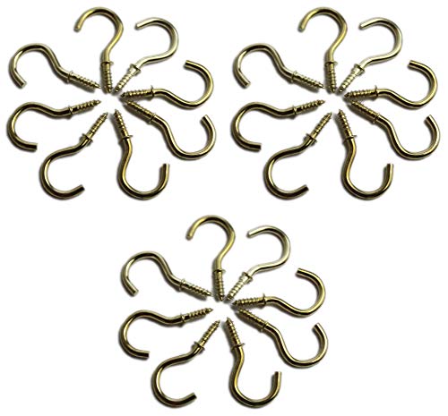 Image of Set of 24 Project Partners Small Brass Plated Hooks