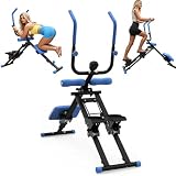 Stepper per scale per casa, 2 in 1, attrezzo fitness pieghevole per allenamento cardio, addominali e tutto il corpo, palestra domestica