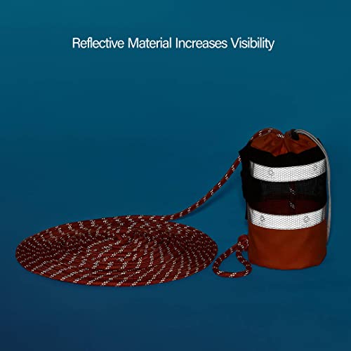 Obcursco Throw Bags for Water Rescue with 70ft Reflective Throw Rope, Floating Throw Bag for Kayaking, Whitewater Boating, Rafting, Ice Fishing, Swimming - Thumbnail 5