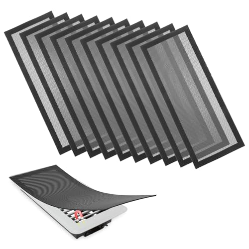 10Pcs Vent Screens for Air Vent, 4 x 10'' Inch Mesh Air Vent Filters Strong Magnetic Floor Register Vent Covers for Home Floor/Wall/Ceiling Catch Debris Hair Dust