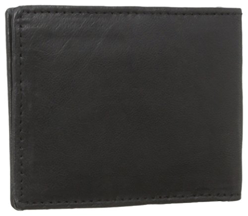 Leatherboss Money Clip Wallet with Outside Id Window - Black