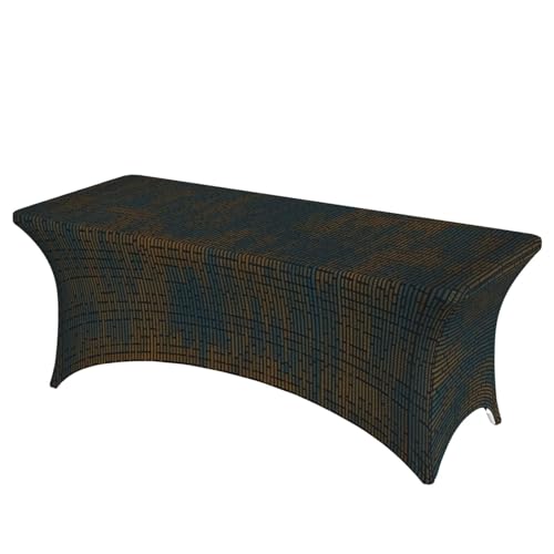 Nappe rectangulaire élastique anti-vent motif code de programmation pour table de bureau - 2
