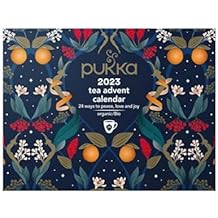 Pukka 2023 Advent Calendar Organic Tea, Herbal Tea Variety Pack, Selection of 24 Delightful Black & Green Teas and Infusions, 100% Organic