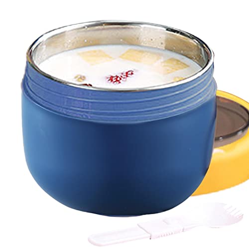 Thermal Lunch Box, 600ml Stainless Steel Insulated Box, Leak-Proof Lunch Food Container Box with Double Layer, to Keep Food Hot, for School Travel Picnic