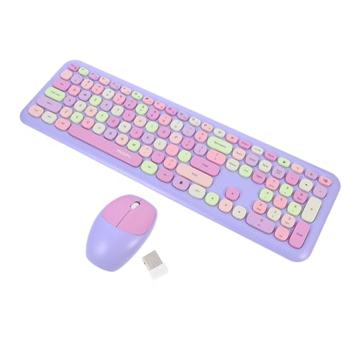 Teclado inalámbrico compacto y ratón silencioso ideal para estudiar en el colegio o casa