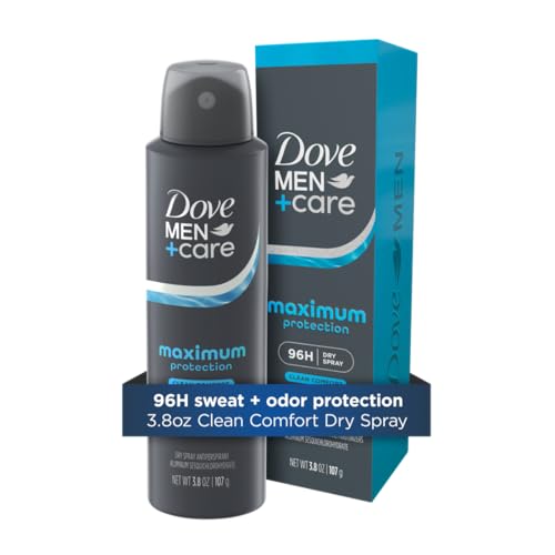 Dove Men+Care Anti-Perspirant Spray Clean Comfort Maximum Sweat Protection 96-Hour Comfort 3.8 oz