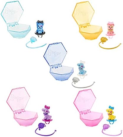 Barbie GTT10  Color Reveal Shimmer Pet Set in Diamond-Shaped Case with 5 Surprises
