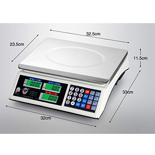 Báscula comercial digital acero inoxidable 30kg/1g miniatura 6