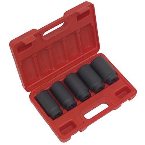 Image of Sealey Sx050 Impact Hub Nut Socket Set 5Pc 1/2Sq Drive
