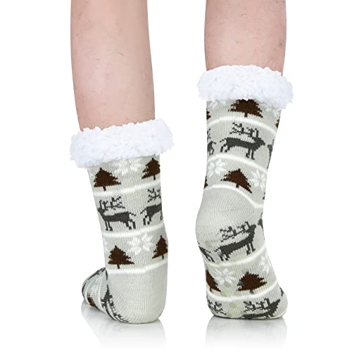 Zando Mens Slipper Socks - Fuzzy Winter Warm Socks for Men, Sleep, Indoor, Home, Christmas2