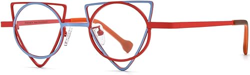 Vista 101 de FONEX Gafas de titanio coloridas Marco Hombres Izquierdo Redondo Derecho Cuadrado Gafas Ópticas Mujeres F85747