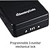 SentrySafe Small Safe, Black Lock Box with Combination Lock for Office or Dorm Secures Money, Passport, Jewelry, 0.05 Cubic Feet, Exterior: 2.6 in. H x 5.9 in. W x 8.0 in. D, ‎P005C