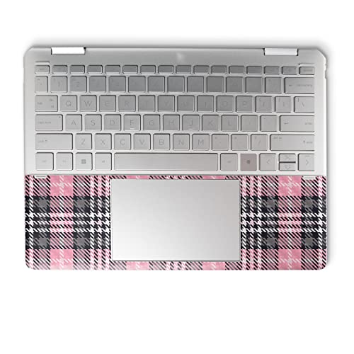 Image of MightySkins Carbon Fiber Skin Compatible with HP Spectre x360 14 inch (2022) Full Wrap Kit - Pink Plaid | Protective, Durable Textured Carbon Fiber Finish | Easy to Apply | Made in The USA