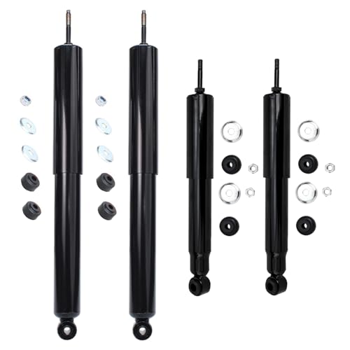 Image of Detroit Axle - 4pc Shock Absorbers for 2WD 03-07 Ford E-250 Van, 92-02 E-250 Econoline Van, 4 Front and Rear Shock Absorbers Assembly Replacement