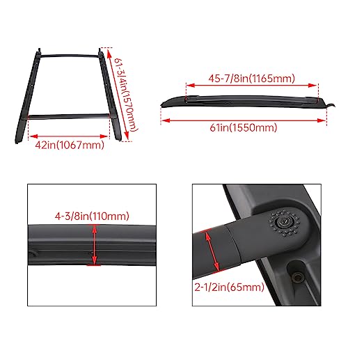 image for APSVE Roof Rack Cross Bar Compatible with 2005-2023 Toyota Tacoma Doub