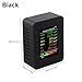 6-in-1 Air Quality Monitor with Carbon Dioxide PM2.5 PM10 TVOC Detection Large Display Portable Design Type-C Charging for Home Office Industrial Use(Black)