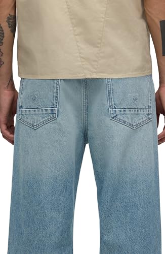 Image of Hudson Men's Luca Loose Fit Wide Leg Denim Pant