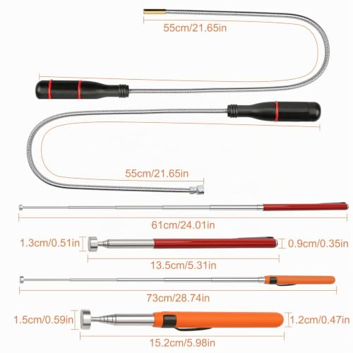MAIXINNEW 4 Pièces Tige Magnétique Aimantée, Aimant Mécanique Flexible Long – vue 2
