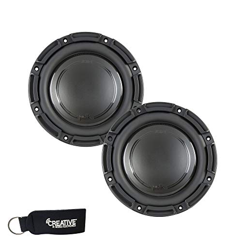Polk Audio -Two DB842SVC 8  Single 4-Ohm Voice Coil Subwoofers, Bundle - Marine Certified
