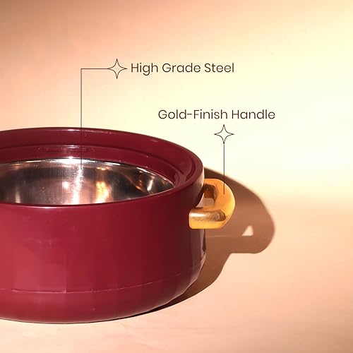 Image of SELVEL Elegance Casserole | Advanced PU Insulation | Elegant Design Hot Pot | Hot Case Keeps Food Hot & Fresh for Hours | Serve Chapati, roti, Biryani and More (Royal Maroon, 1200)