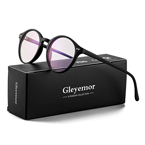 Image of Gleyemor Blue Light Glasses for Men Women, Vintage Round Frame Eyeglasses