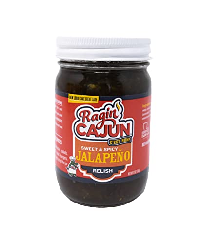 Ragin' Cajun Spicy Sweet Jalapeño Relish - 12 Fl Oz (Pack Of 1) - Add A Pop Of Heat And Flavor To Your Meals #TOP6