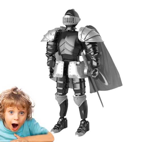 Movable Knight Figures - Action Figure 3D Printed Knight Collection,Medieval Statue Decoration, Exquisite Multi-Jointed Figurine for Friends & Families