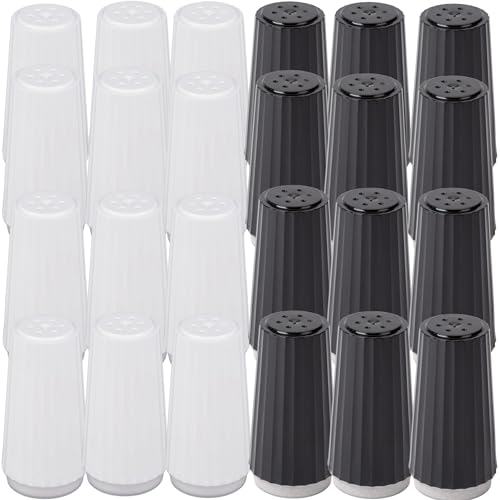 (Set of 24) Disposable Prefilled Salt & Pepper Shakers – Bulk Ready‑to‑Use Table Seasoning Sets for Restaurants, Catering, Events - 4 oz Salt + 1.5 oz Pepper (24)