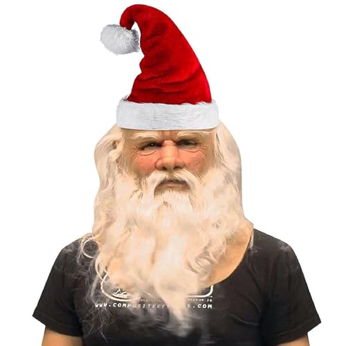 SCGHBK Máscara de anciano realista máscara de Halloween máscara de anciano de látex terrible máscara de abuelo arrugado de Halloween máscara de adulto (R)