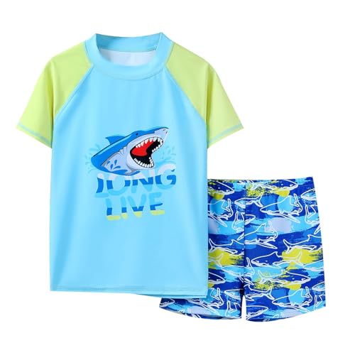Combinaison t-shirt manches longues bébé garçon et short pour les journées de plage d'été