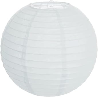 Lanterna Luminária de Papel Oriental Branca - 40cm