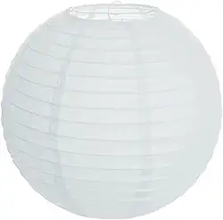 Lanterna Luminária de Papel Oriental Branca - 40cm