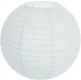 Lanterna Luminária de Papel Oriental Branca - 40cm