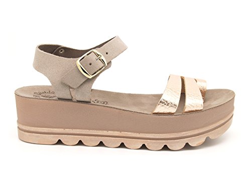 Fantasy Sandals Marena Infradito con Zeppa, Tomaia...