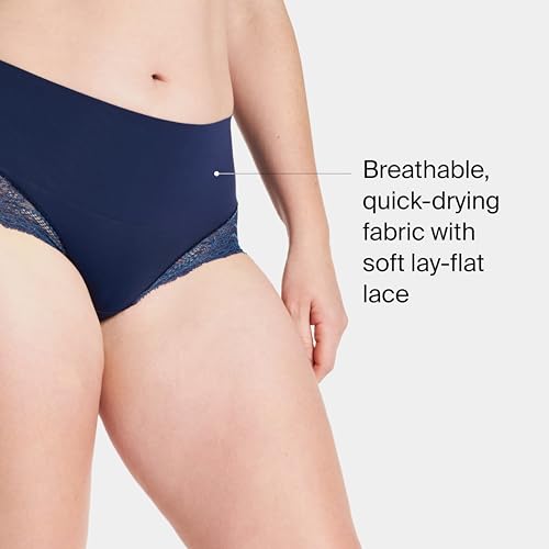 Image of SPANX SPANXsmooth Undie-tectable Lace Hi-Hipster - Comfortable Core Control - Lace Shapewear - No Visible Panty Lines