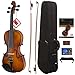 Cecilio 1/2 Violin Solidwood Violin with Hard Case, Bow, Rosin, Tuner, Shoulder Rest & Lesson Book – Ideal for Beginners